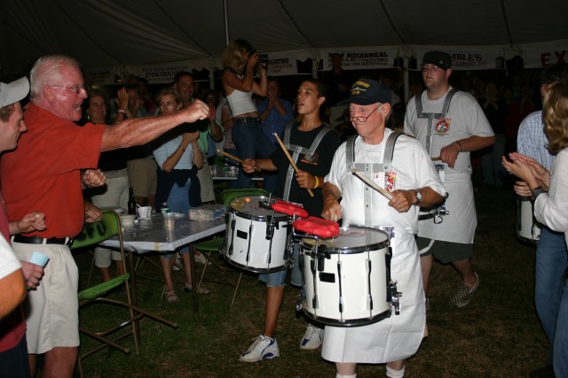 CFD Band playing under the tent